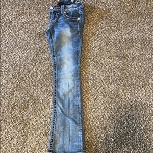 Miss me jeans size 25 cut: slim boot cut